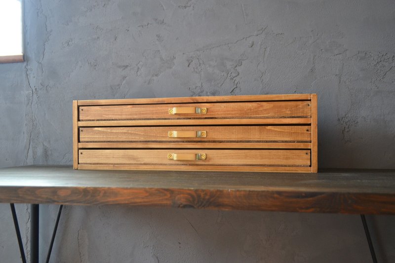 0310mito 日本産ひのきの収納ケース　ロング　小分け収納ケース　ピルケース　アクセサリーケース　デスク収納 - 居家收納/收納盒/儲物盒 - 木頭 咖啡色