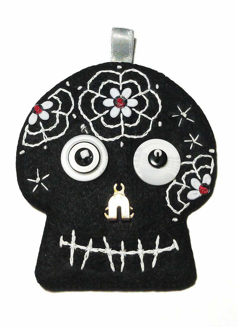 Skull Card Sleeve-B1 - ID & Badge Holders - Other Materials Black