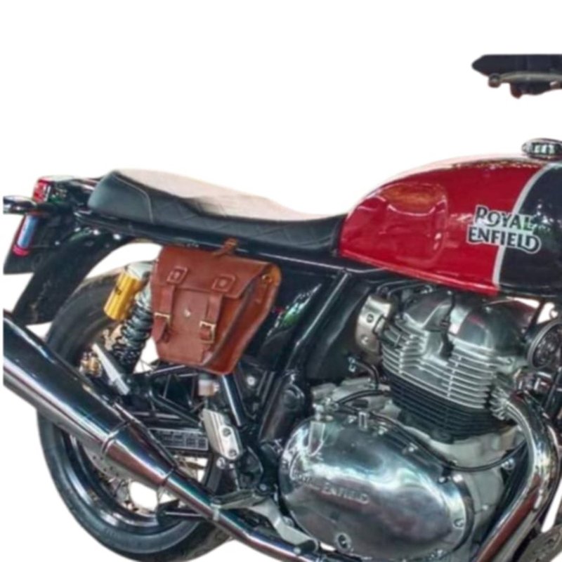 Royal Enfield RE650 Side Bag Genuine leather High Quality for Interceptor 650,Co - 其他 - 真皮 咖啡色