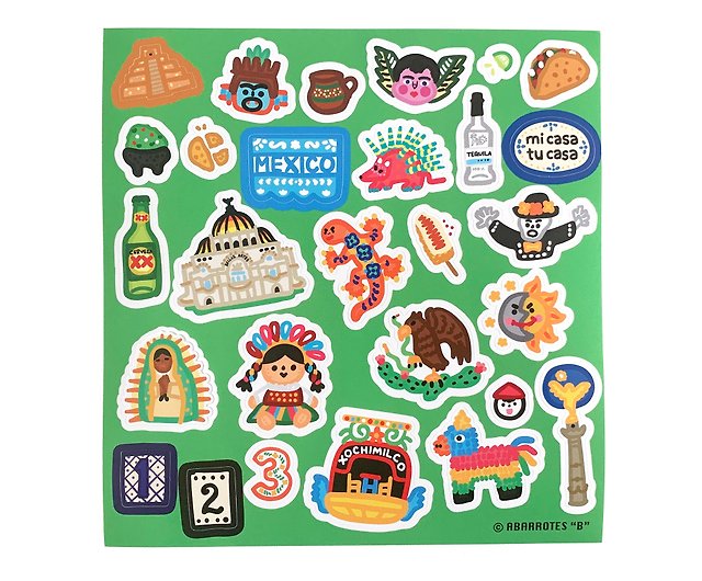Made in Mexico Stickers - Shop ABARROTES B Stickers - Pinkoi