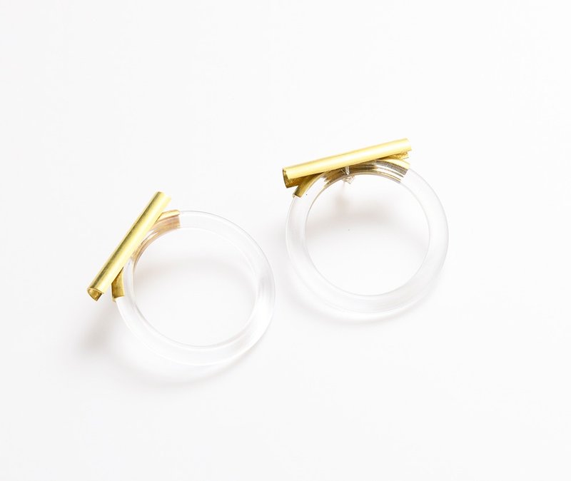 CP230 (Clear) - Earrings & Clip-ons - Other Metals Transparent