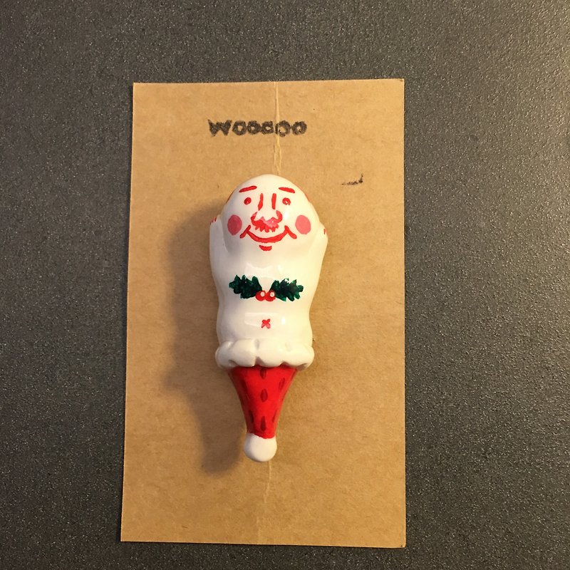 Christmas bitch pin - Brooches - Clay 