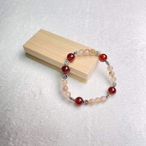 Hoshino Jewelry Kan 石榴石 健康運 天然水晶 日本手作 禮物 能量石手鍊