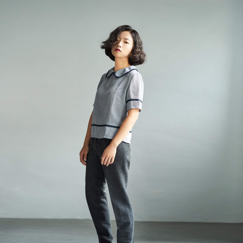 優等生/日本古著上衣 - 女上衣/長袖上衣 - 聚酯纖維 