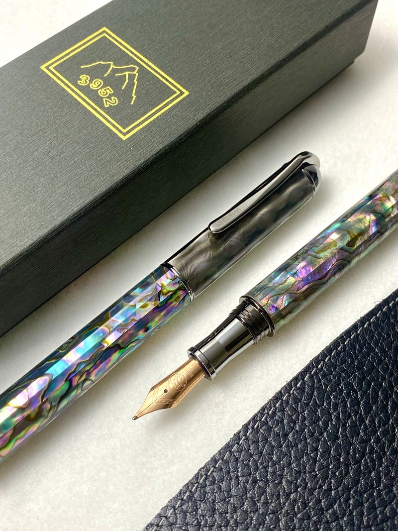 3952 Old Goat-Taroko carefully selected abalone shell Rose Gold tip (rouge knife) pen - ปากกาหมึกซึม - วัสดุอื่นๆ 