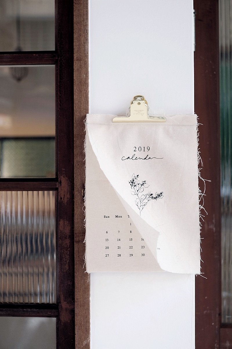 2019 fabric calendar - โปสเตอร์ - ผ้าฝ้าย/ผ้าลินิน 