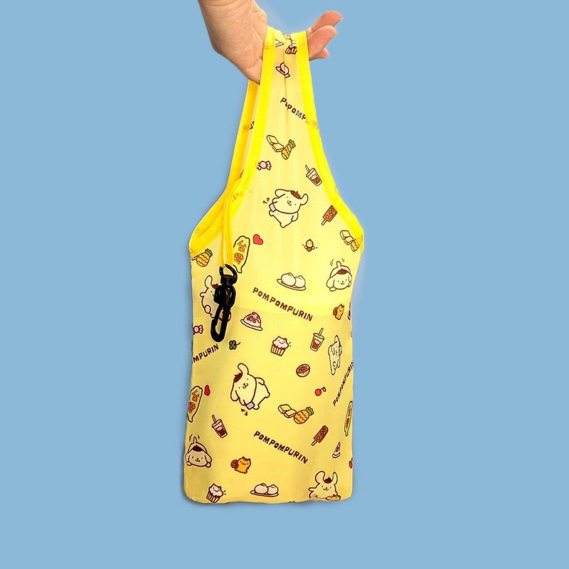 【漫遊台灣 X 三麗鷗】布丁狗飲料提袋+行李箱貼(總統府) - 杯袋/飲料提袋 - 其他人造纖維 