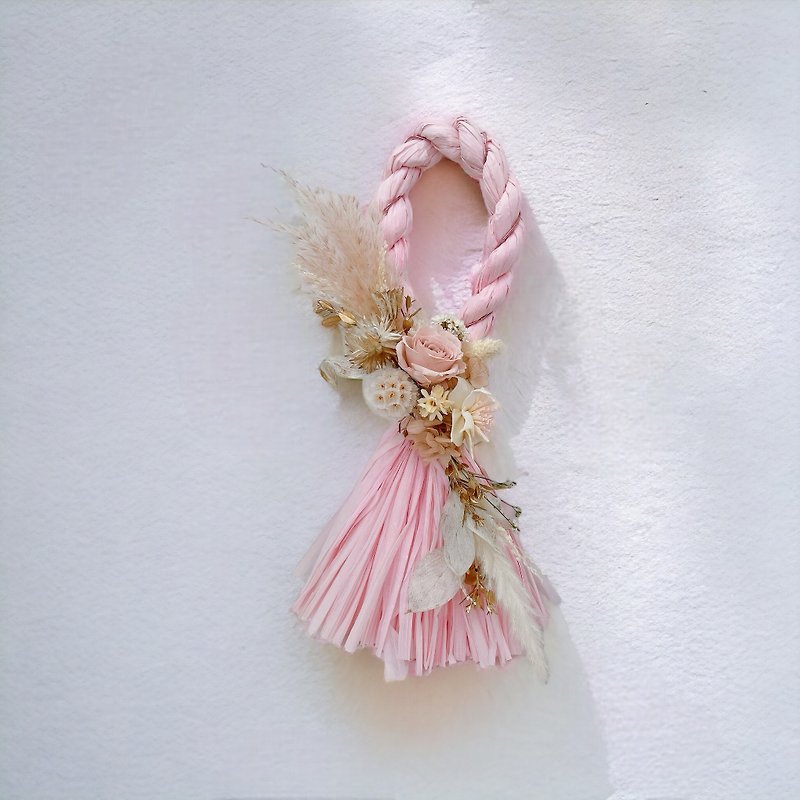 Note the rope (peach champagne color) - ช่อดอกไม้แห้ง - วัสดุอื่นๆ สึชมพู