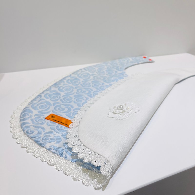 Designated hand-sewn bib for ladies and ladies - French lace rose jacquard - อื่นๆ - ผ้าฝ้าย/ผ้าลินิน 