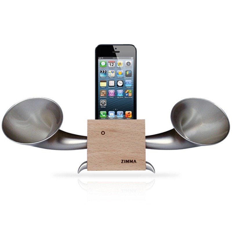 【開學季】優惠送!!專屬 iPhone SE系列 ZIMMA-立體雙聲道 擴音器 (贈送神奇伸縮面紙盒一個，不得挑選款式及顏色) - 擺飾/家飾品 - 木頭 