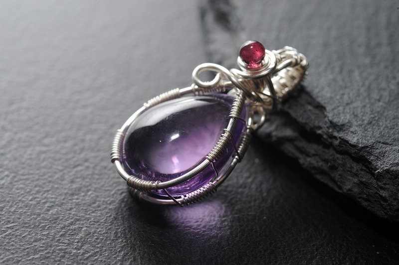 紫水晶項墜 靈修 招財 破煞 防小人 - 擺飾/家飾品 - 水晶 