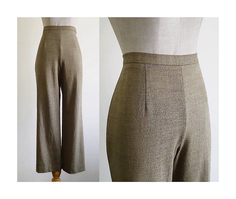 AQUASCUTUM Vintage Brown Straight Leg Pants - Men's Pants - Other Materials Brown