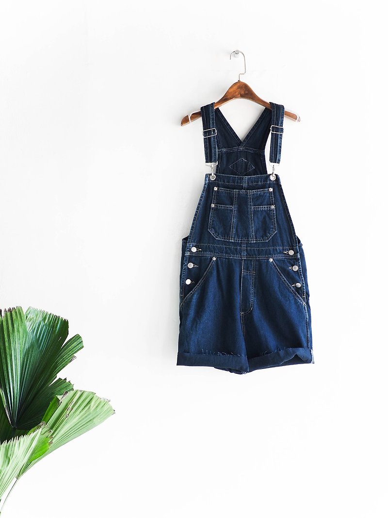 River Water Hill - Toyama Deep Sea Blue Sentimental Logged Tannan Sling Trousers Pound Neutral Japan overalls oversize vintage - Overalls & Jumpsuits - Cotton & Hemp Blue