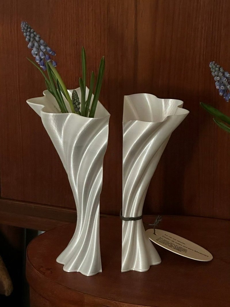 創意3d立體打印藝術花瓶ins風簡約高級感插花裝飾擺件 - 花瓶/花器 - 其他材質 