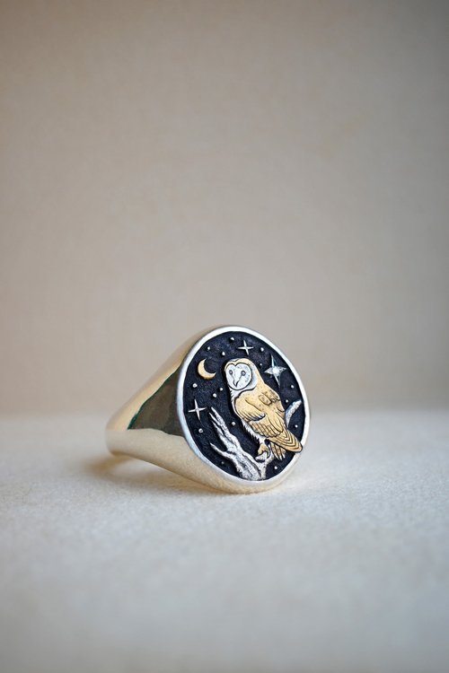 Monogram Signet Ring - Shop brightcut General Rings - Pinkoi