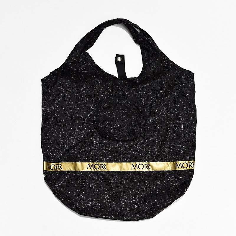 【MORR】Packable Shopping Bag - Galaxy Black - กระเป๋าถือ - เส้นใยสังเคราะห์ 