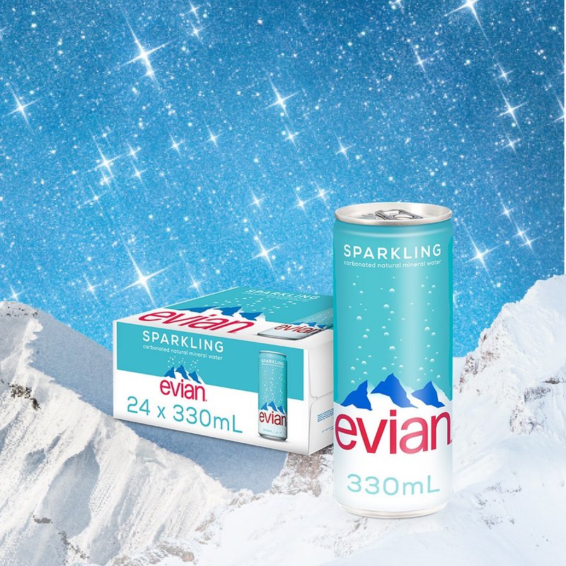 【限時９折】法國 evian 依雲氣泡礦泉水 330ml - 養生/保健食品/飲品 - 其他材質 