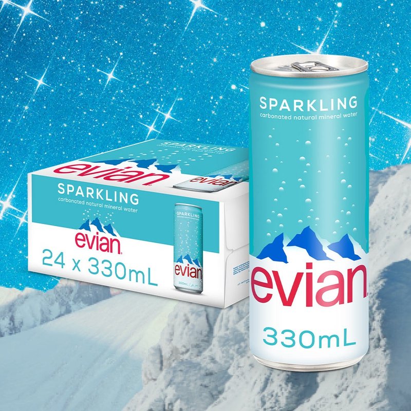 【限量優惠８９９元】法國 evian 依雲氣泡礦泉水 330ml - 養生/保健食品/飲品 - 其他材質 