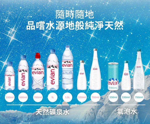 Buy 3 Boxes, Get 20% Off】French evian Sparkling Mineral