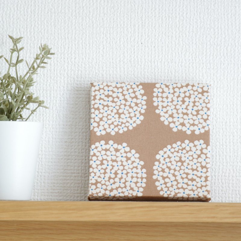 12x12cm ファブリックパネル 【フラワーサークル モカ ブラウン】 - 壁貼/牆壁裝飾 - 棉．麻 咖啡色