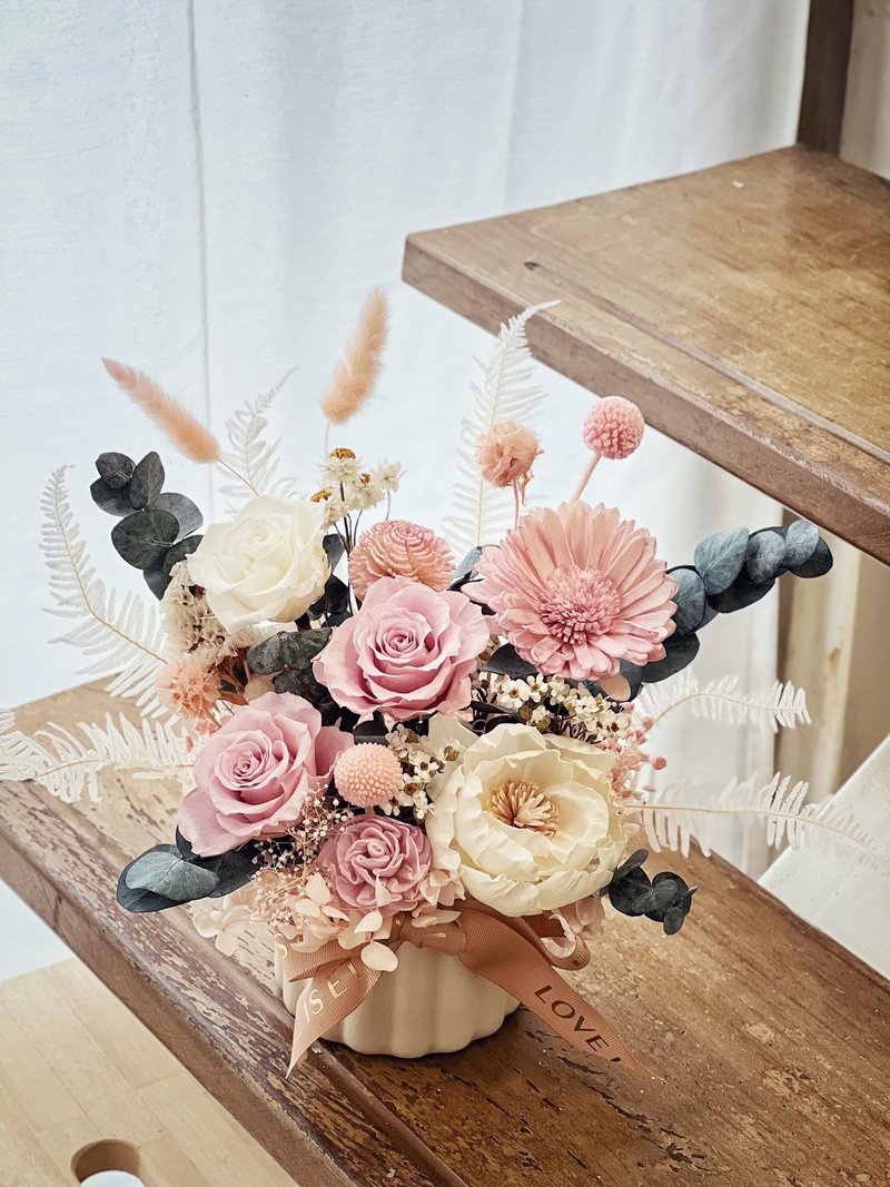 【一人開課】永生玫瑰小盆花手作課 - 植栽/花藝 - 植物．花 