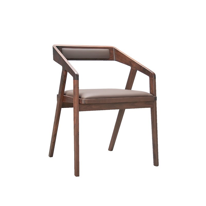 [D3 Log Home Furnishing] Katakana North American Walnut Armchair Reading Chair - Chairs & Sofas - Wood 
