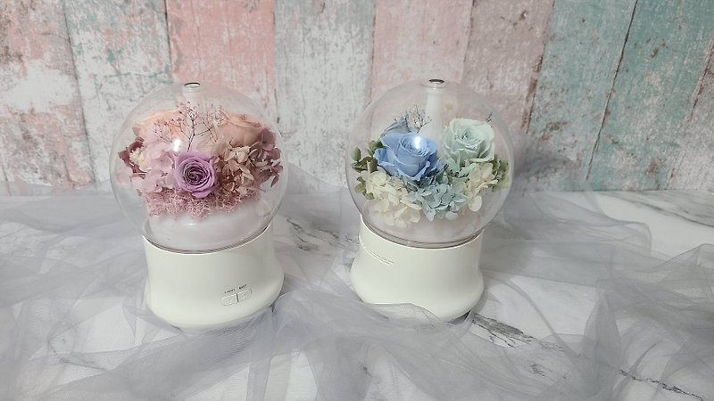 Preserved flower fragrance machine/water oxygen machine/humidifier/night light essential oil fragrance healing and purifying air - ช่อดอกไม้แห้ง - พืช/ดอกไม้ หลากหลายสี