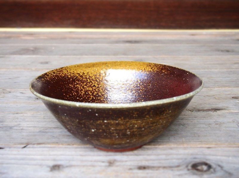 Bizen Bowl d1-028 - Small Plates & Saucers - Pottery Brown