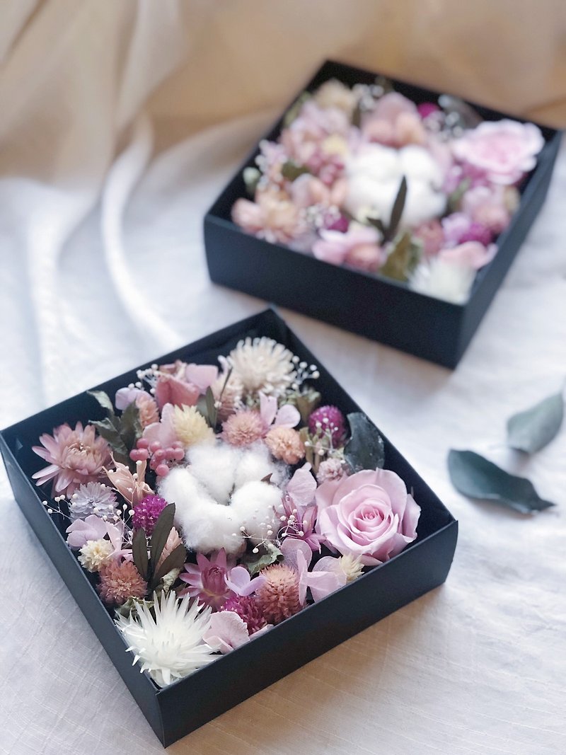 浪漫花盒 客製名字 客制 滿盒 永生花 乾燥花