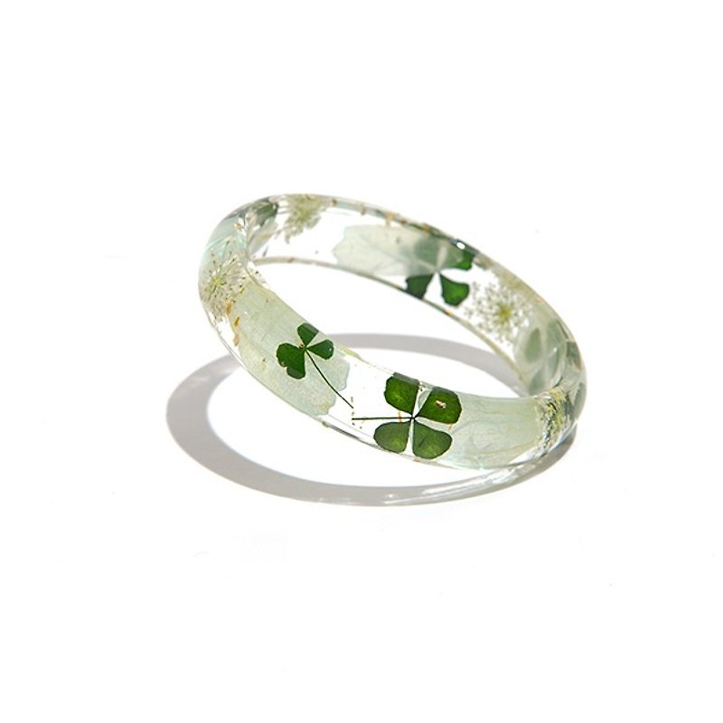 Designer Series [Little Lucky] - Cloris Gift Wing Flower Bracelet - Bracelets - Plants & Flowers Green