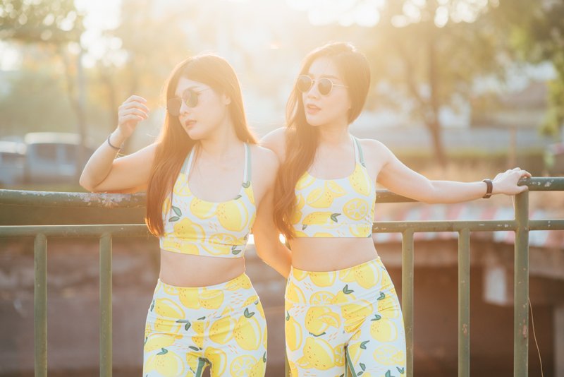 FreshLemon Active Set - Lemon (Yellow) - 女運動上衣/背心 - 其他人造纖維 