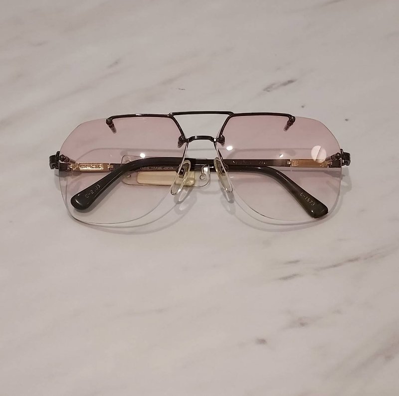 Old French Lancel Paris Rose Gold·aviator metal antique glasses out of print brand new - กรอบแว่นตา - โลหะ 