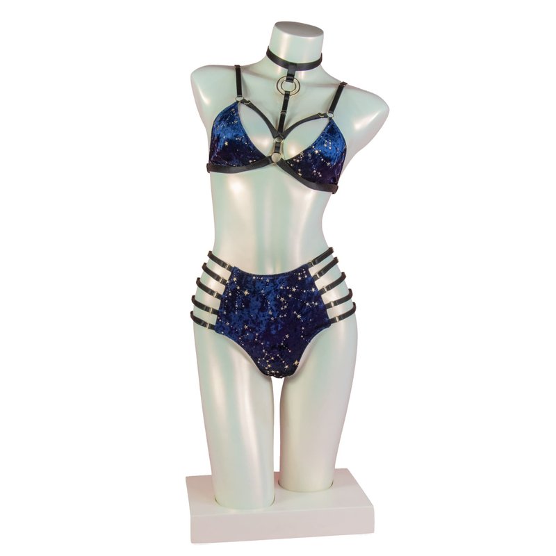 Galaxy Set Blue - 女內衣褲 - 其他材質 藍色