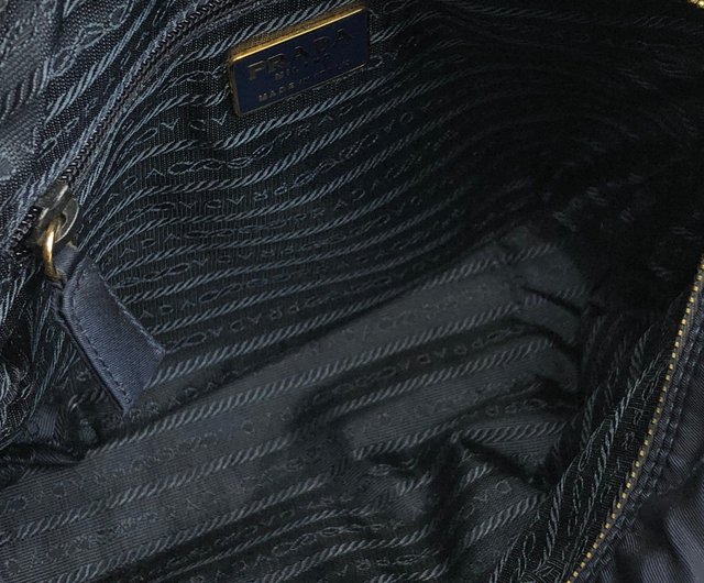 日本直送 名牌中古包 】PRADA プラダ キルティング トライアングルロゴ