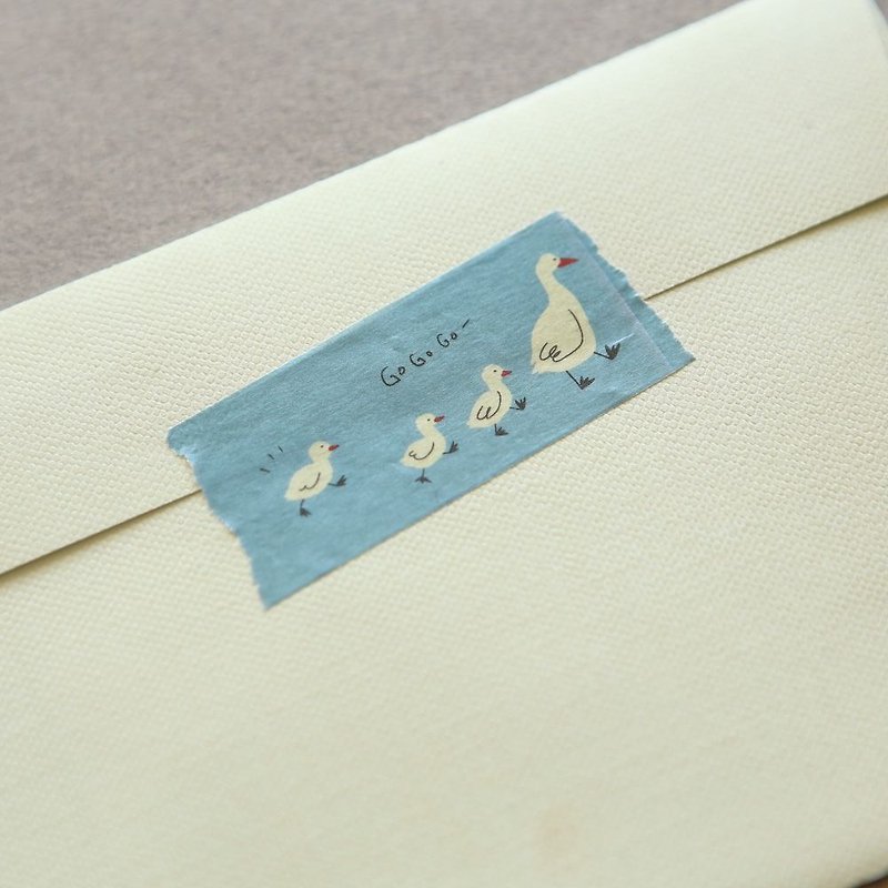 25mm單捲紙膠帶-01 小鴨,E2D15596 - 紙膠帶 - 紙 藍色