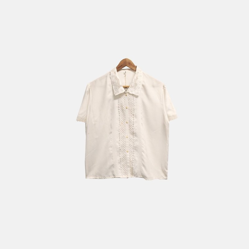ヴィンテージ白の半袖シャツ102 - シャツ・ブラウス - ポリエステル ホワイト