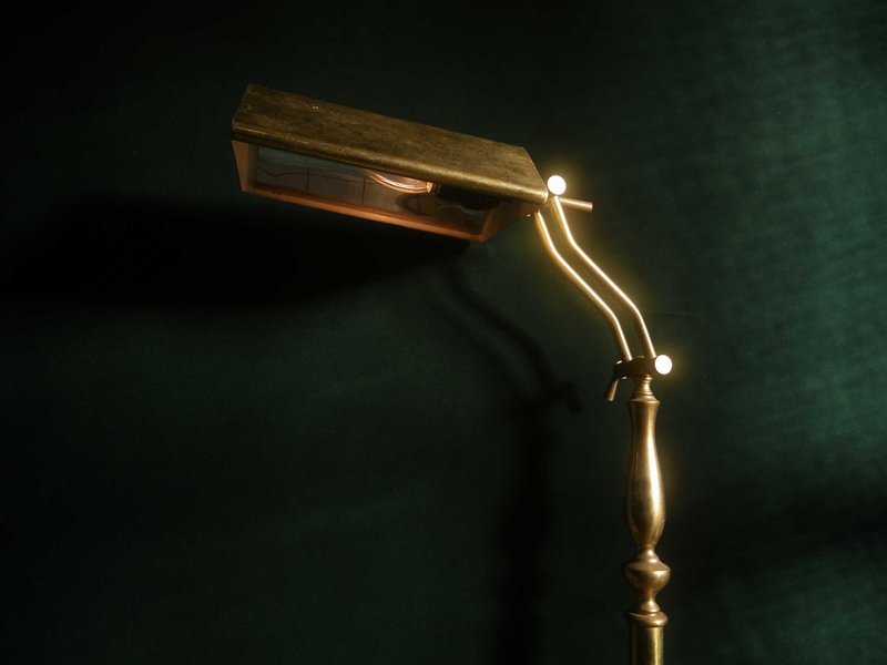 【老時光 OLD-TIME】早期二手台灣製大盞全銅關節立燈 - 燈具/燈飾 - 其他材質 