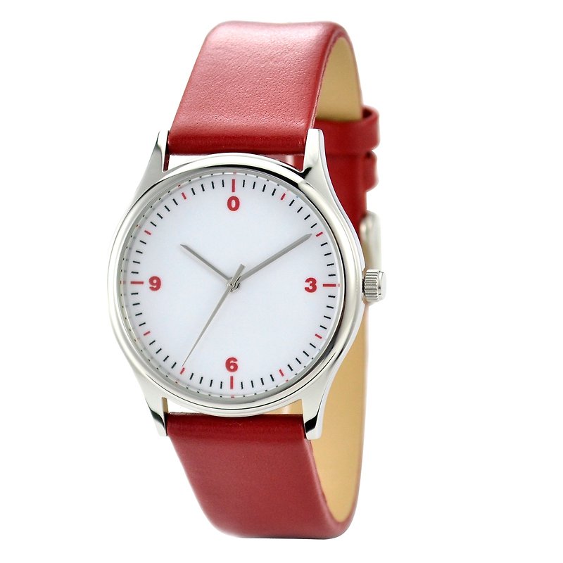 Minimalist Numbers Watch  Red  Free shipping Worldwide - Women's Watches - Other Metals Red