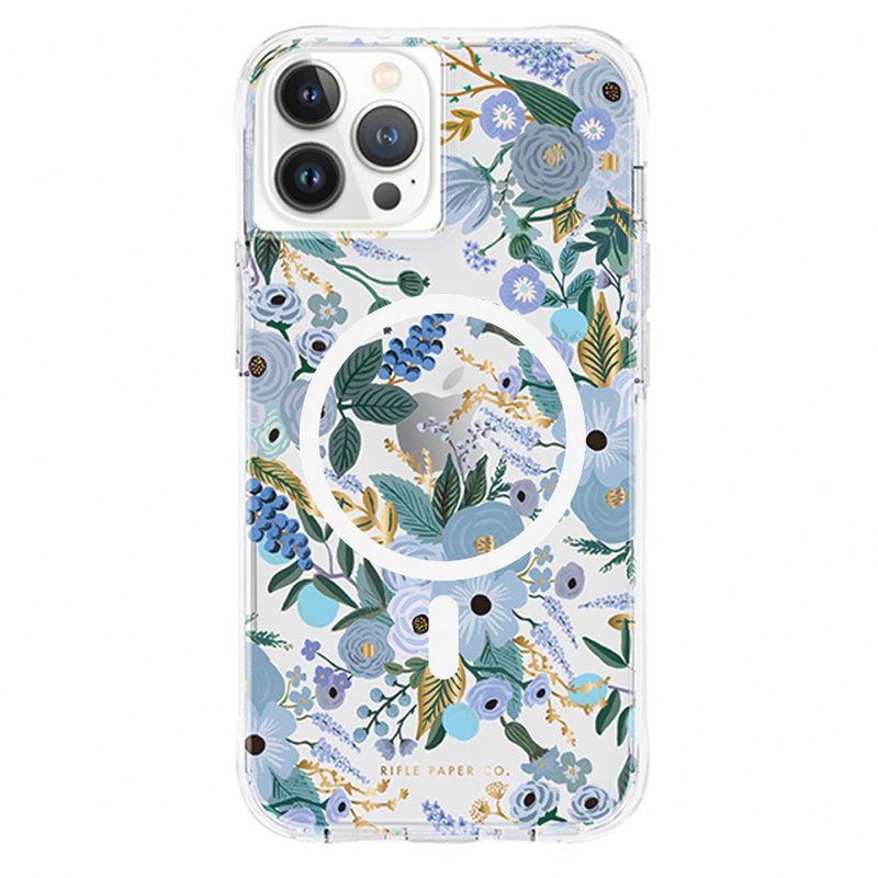 Rifle Paper Co.聯名款 iPhone 14系列防摔抗菌花園派對藍MagSafe - 科技小物 - 其他材質 