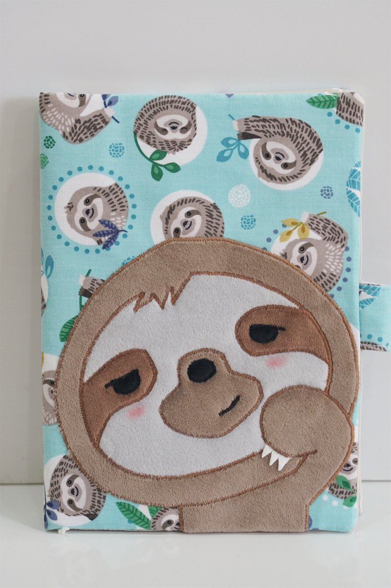 Bucute樹懶半立體布書套/媽媽手冊/書套/兒童手冊書套 - 書衣/書套 - 聚酯纖維 藍色