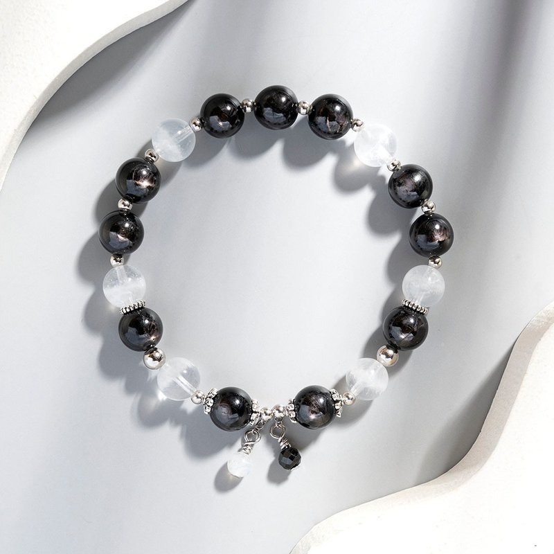 Jin Yunshi White Ghost 925 Silver Crystal Bracelet Gift Tai Sui - สร้อยข้อมือ - คริสตัล สีดำ