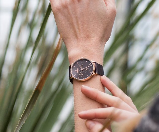 OBAKU デンマーク オリジナル スリーアイ ミニマリスト コーヒー ゴールド ミラノ レディース ウォッチ - ゴールド-34MM - ショップ  obaku-tw 腕時計 - Pinkoi