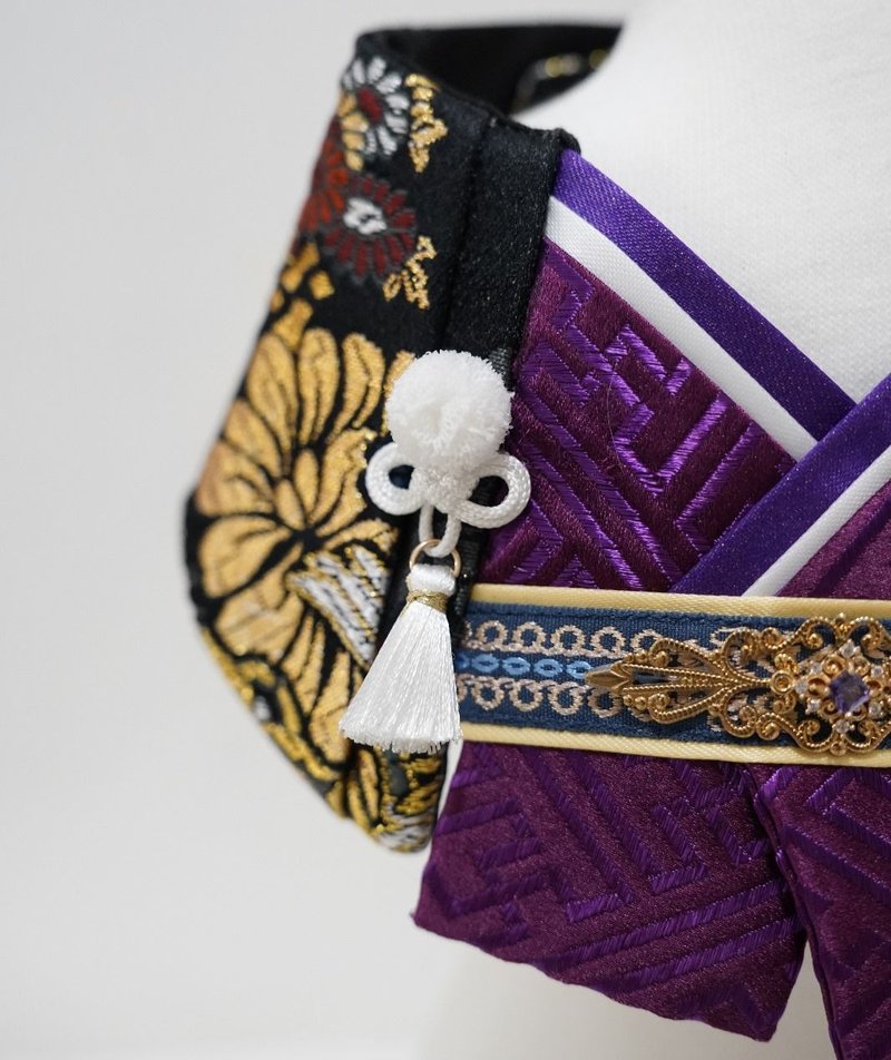 Crazy de Wan Sengoku Bib 戰國系列 (Kuroshima BK) - 寵物衣服 - 其他人造纖維 紫色