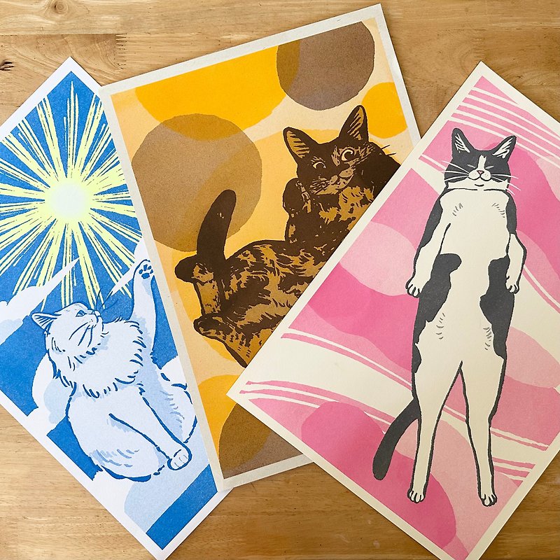 Everyone's Cutest Cat Hole Print A3 Poster C - โปสเตอร์ - กระดาษ หลากหลายสี