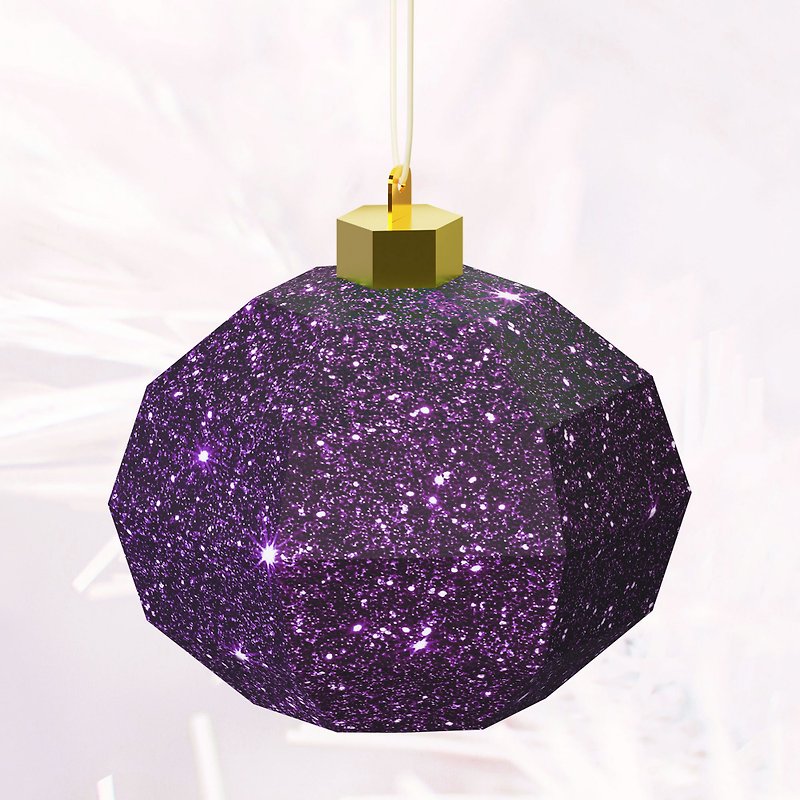 DIY Paper Glitter Christmas Ball 3D Papercraft Printable PDF - DIY Tutorials ＆ Reference Materials - Other Materials 