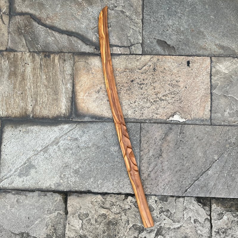 我販劍　妖刀　夸克　藝術木刀 木劍　日本刀 武士刀 cos　魔劍 - 擺飾/家飾品 - 木頭 咖啡色