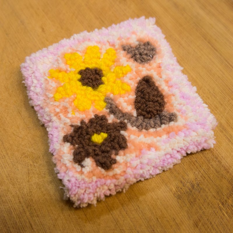 Coffee daisy plush blanket - ของวางตกแต่ง - ผ้าฝ้าย/ผ้าลินิน สีนำ้ตาล