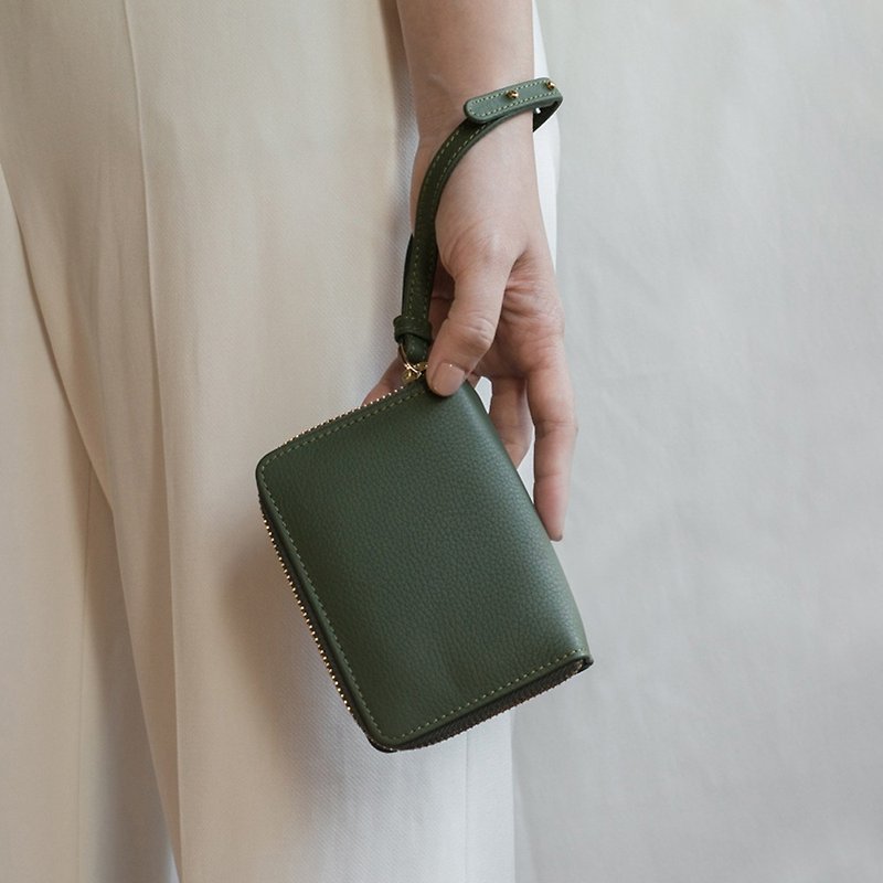 TWINS leather wallet in Dark green - 銀包 - 真皮 綠色