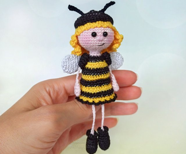 Bee Doll, keychain, Crochet bee, Hanging bee girl, Bee lover, Car  accessories - Shop WithLoveNatalia Stuffed Dolls & Figurines - Pinkoi