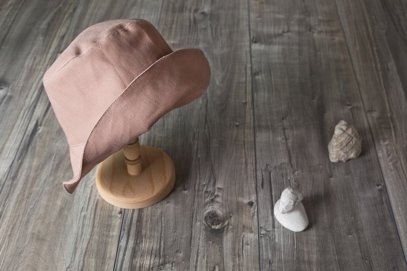 slender_solid color linen hat.pile - Hats & Caps - Other Materials Pink